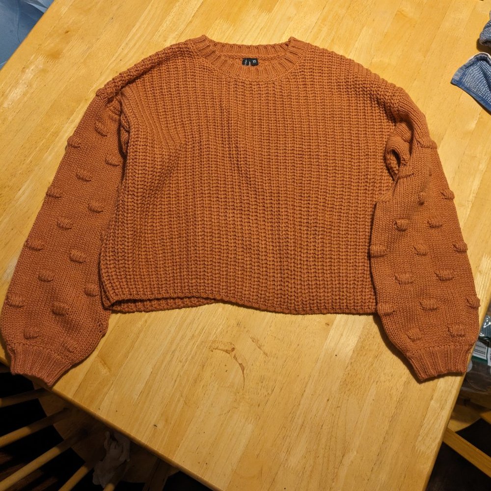 Copper Colored Crop Top Sweater